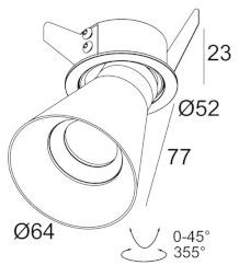 Delta Light Регулируемый встраиваемый светодиодный светильник Pion sun-id-1357706 - Вид №7