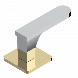 A6B-50/4/VG Переключатель набортный 2 входа 3/4", один выход 3/4"и один выход 1x1/2" Thg-paris Profil с рукоятками Хром/золото