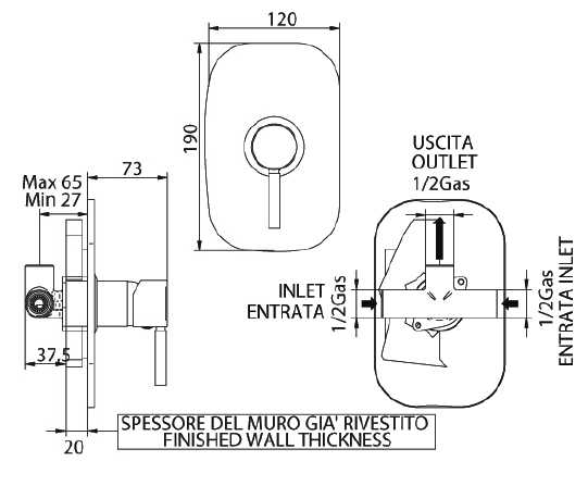 164320SN00-1 Смеситель Bandini Free Santreyd - Вид №1