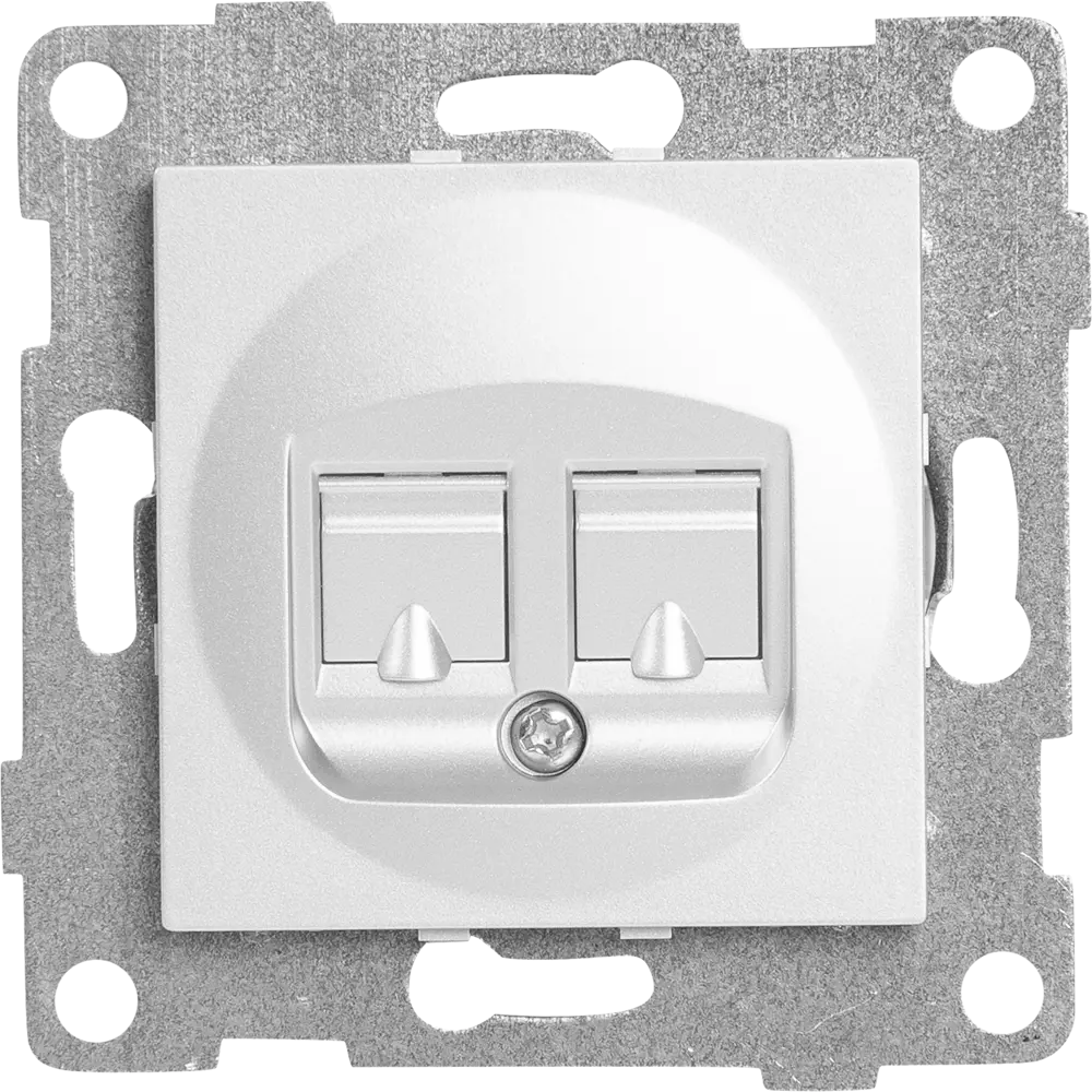 Телефонная розетка GUSI Electric встраиваемая серебристая для интерьера 83864427 Ugra STLM-0045209 - Вид №1