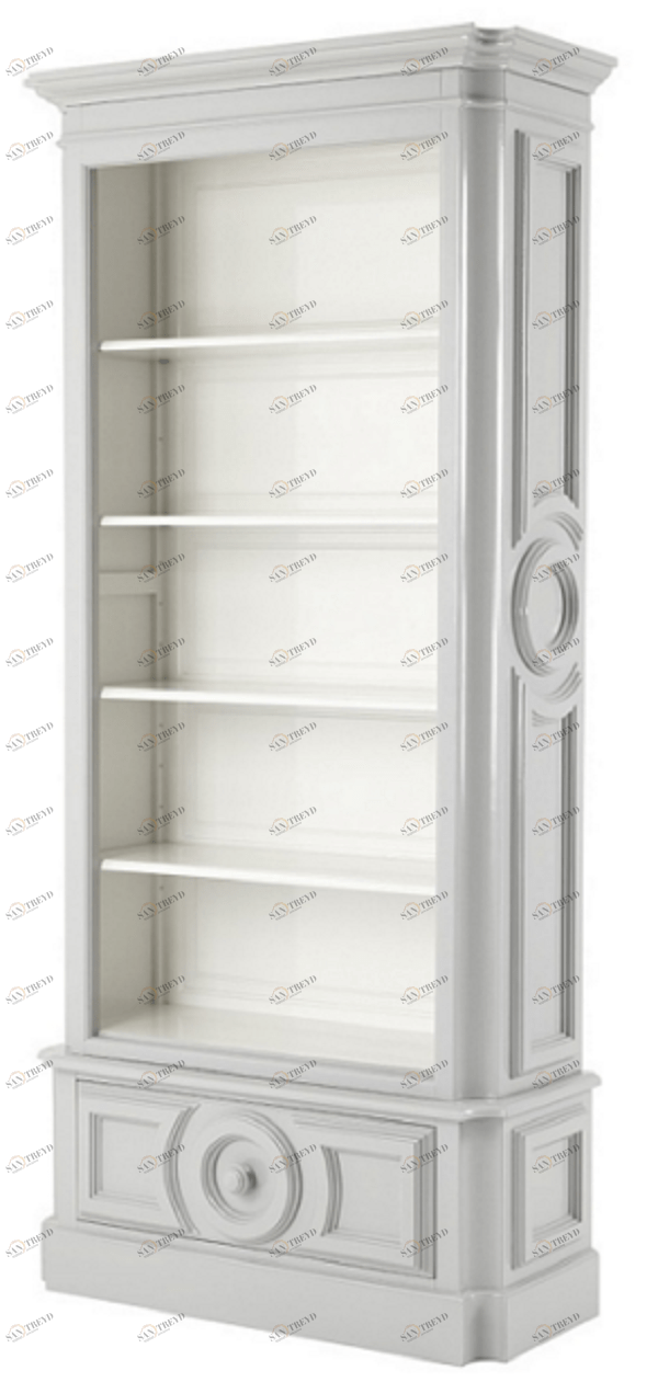 Стеллаж для книг серый Elegancia PUSHA EICHHOLTZ 062469 Белый 