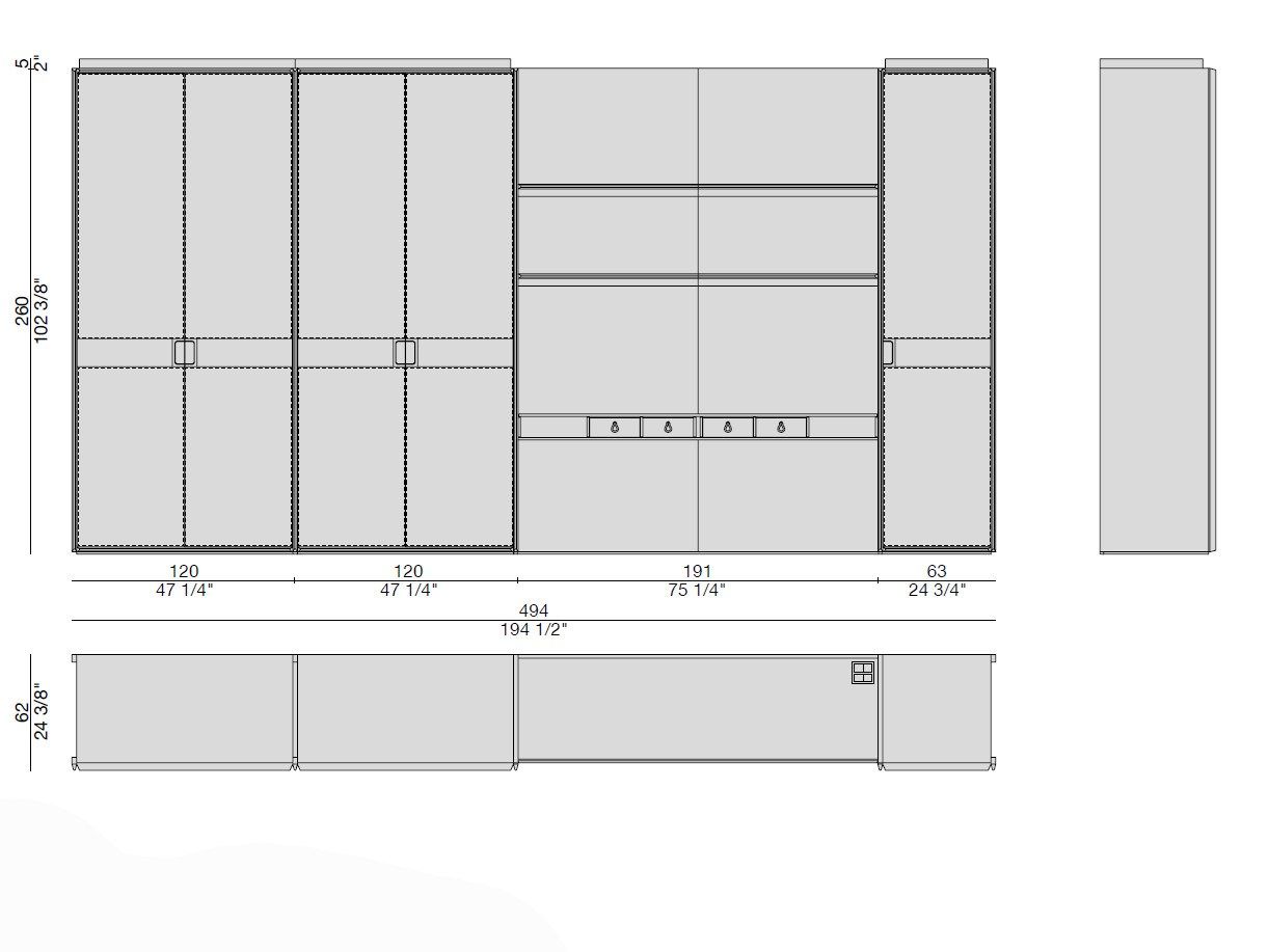 Деревянный шкаф Porada TwentyOne ARCH-00111213 - Вид №3