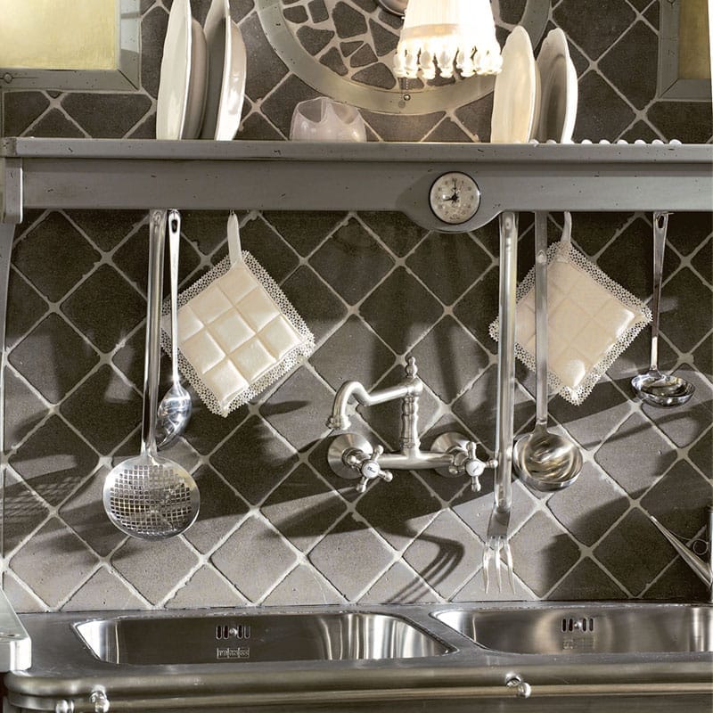 Встроенная лакированная кухня с полуостровом Marchi Cucine Country Chic ARCH-00028340 - Вид №8