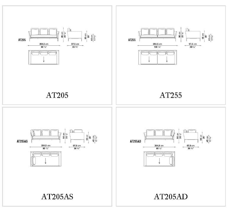 Угловой диван из ткани B&B Italia Атолл ARCH-00007485 - Вид №6