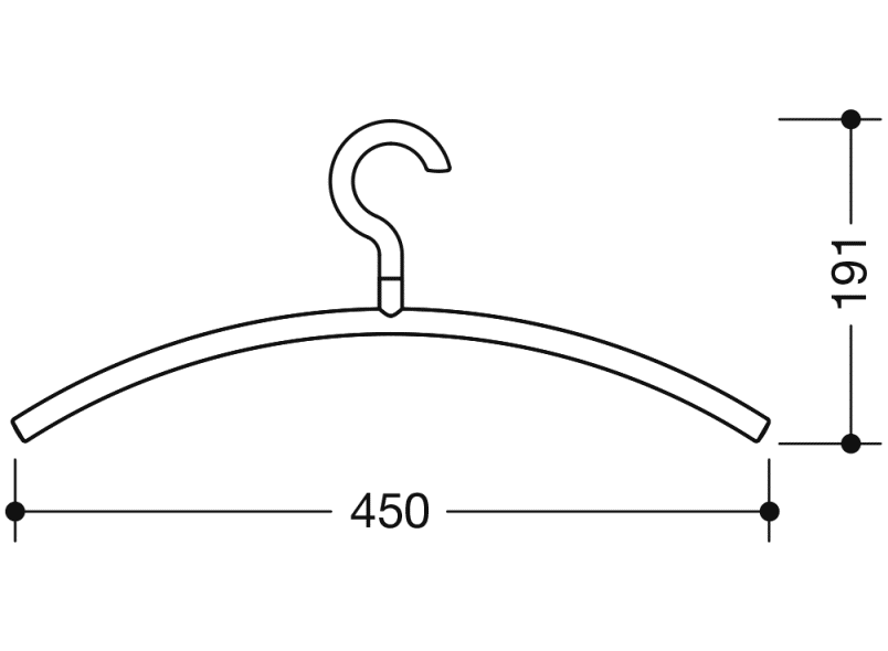 570.3B вешалка HEWI Edition matt | Polyamid  - Вид №18