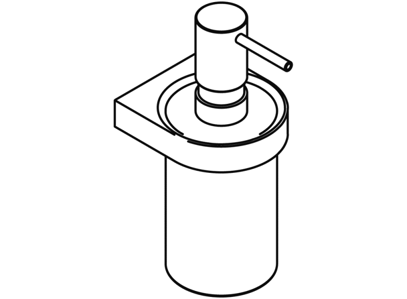 800.06.11045 Дозатор для мыла или дезинфицирующего средства с держателем HEWI USA Produkte  - Вид №5