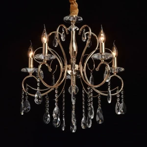 Подвесная люстра MW-Light Адель 6 373012705 MW-LIGHT ДИЗАЙНЕРСКИЕ, АДЕЛЬ 00-3886983 Золото;прозрачный