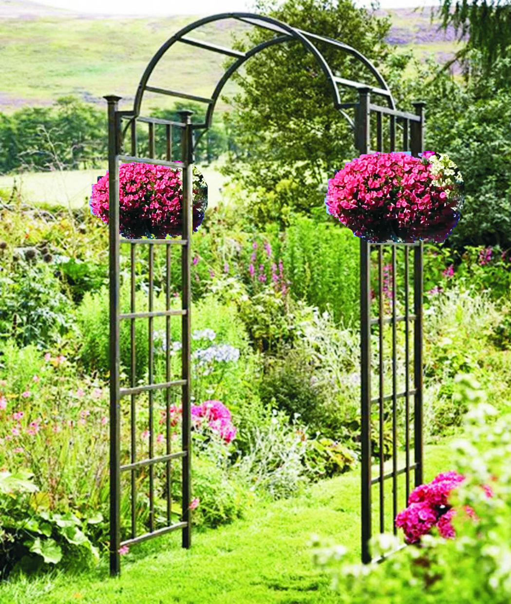 GOR2.01-AR.DP ГОРДОН c 2 кашпо, арка парковая LAB.Space 