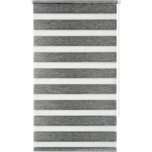 Рулонная штора MIAMOZA день-ночь серый блэкаут 40×160 см 82614500