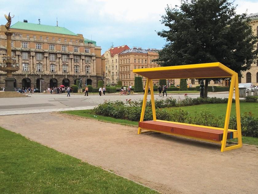 mmcité1 Скамейка из стали и дерева Woody sun-id-1447296 - Вид №2