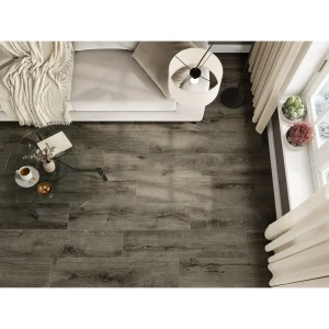 Глазурованный керамогранит Alma Ceramica Plein 44 20x90 см 1.62 м² матовый цвет темно-коричневый
