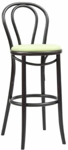 TON Высокий деревянный табурет в современном стиле со спинкой и подставкой для ног