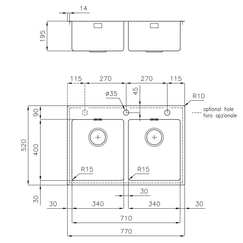 2269050 Мойка KE Filotop 2269050 Fosterspa  - Вид №1