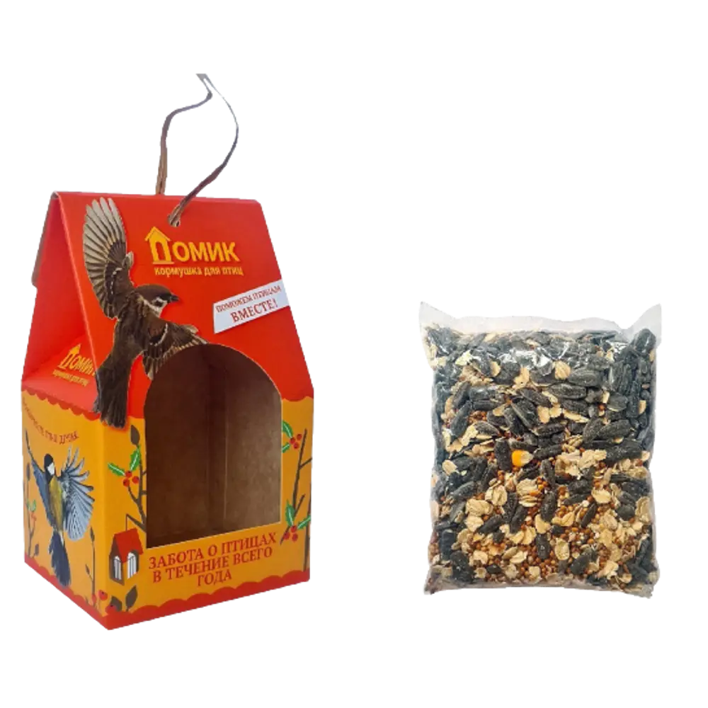 Кормушка для диких птиц Домик, пластик, корм 100 г Santreyd STLM-2078552 - Вид №3