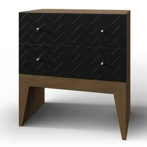 Тумба Still, 2 ящика, темная, рисунок елка