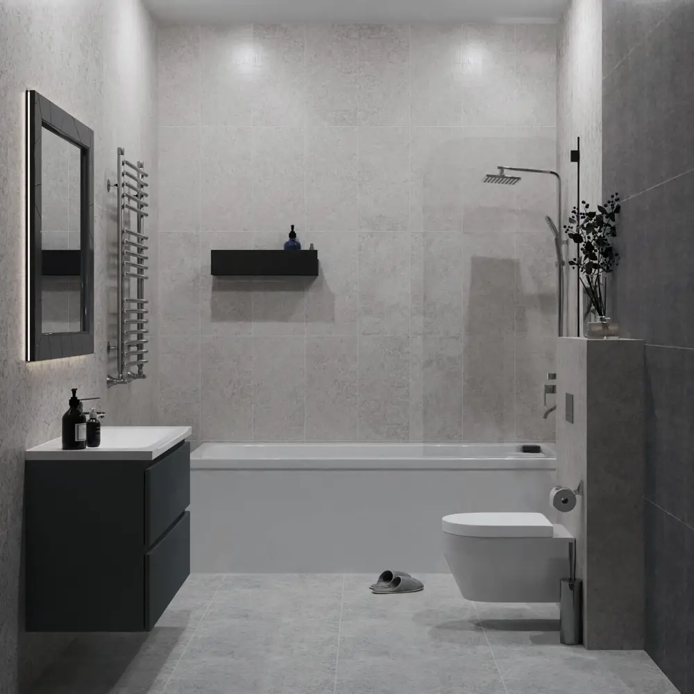 Настенная плитка Axima Лац 30x60 см 1.62 м² матовая цвет светло-серый STLM-2017003 - Вид №6