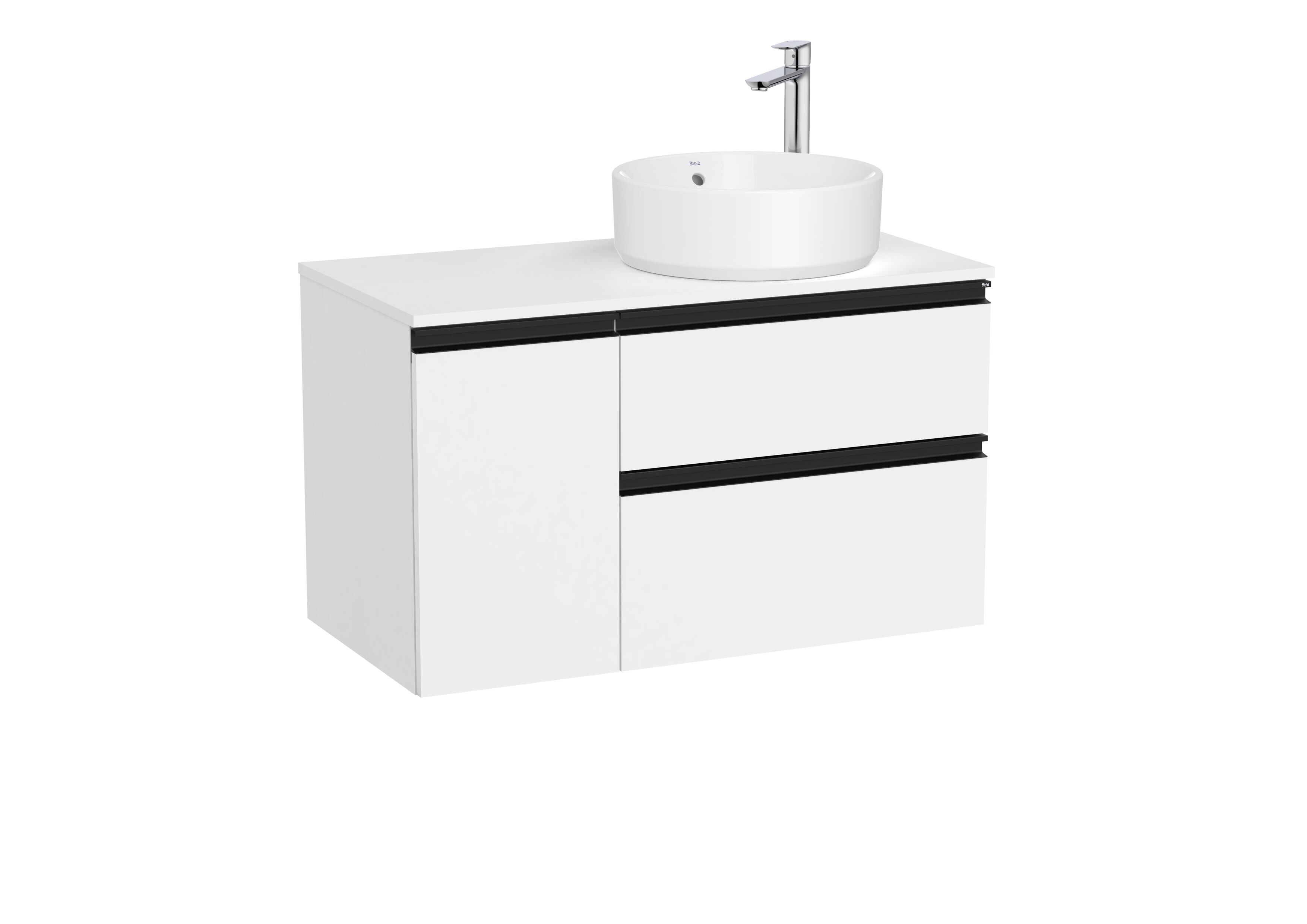 Один деревянный умывальник с ящиками и дверцами Roca The Gap ARCH-00008933 - Вид №2