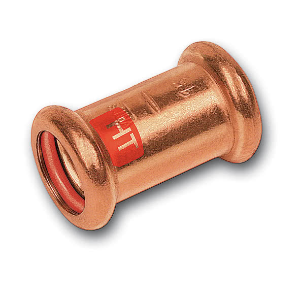 11227064 SANHA 12270 пресс-фитинг солн.,медь, муфта ВПр-ВПр 64 мм  - Вид №1