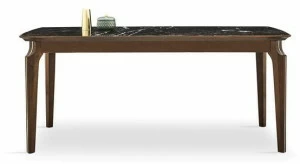 Enza Home Прямоугольный стол из стекла под мрамор Elegante