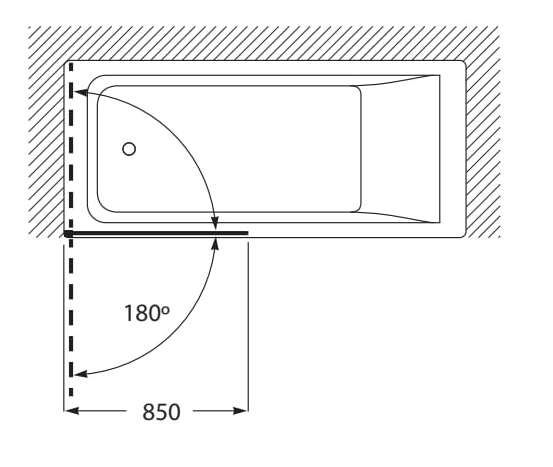 Стеклянная распашная стена для ванны Roca Виктория ARCH-00023580 - Вид №15