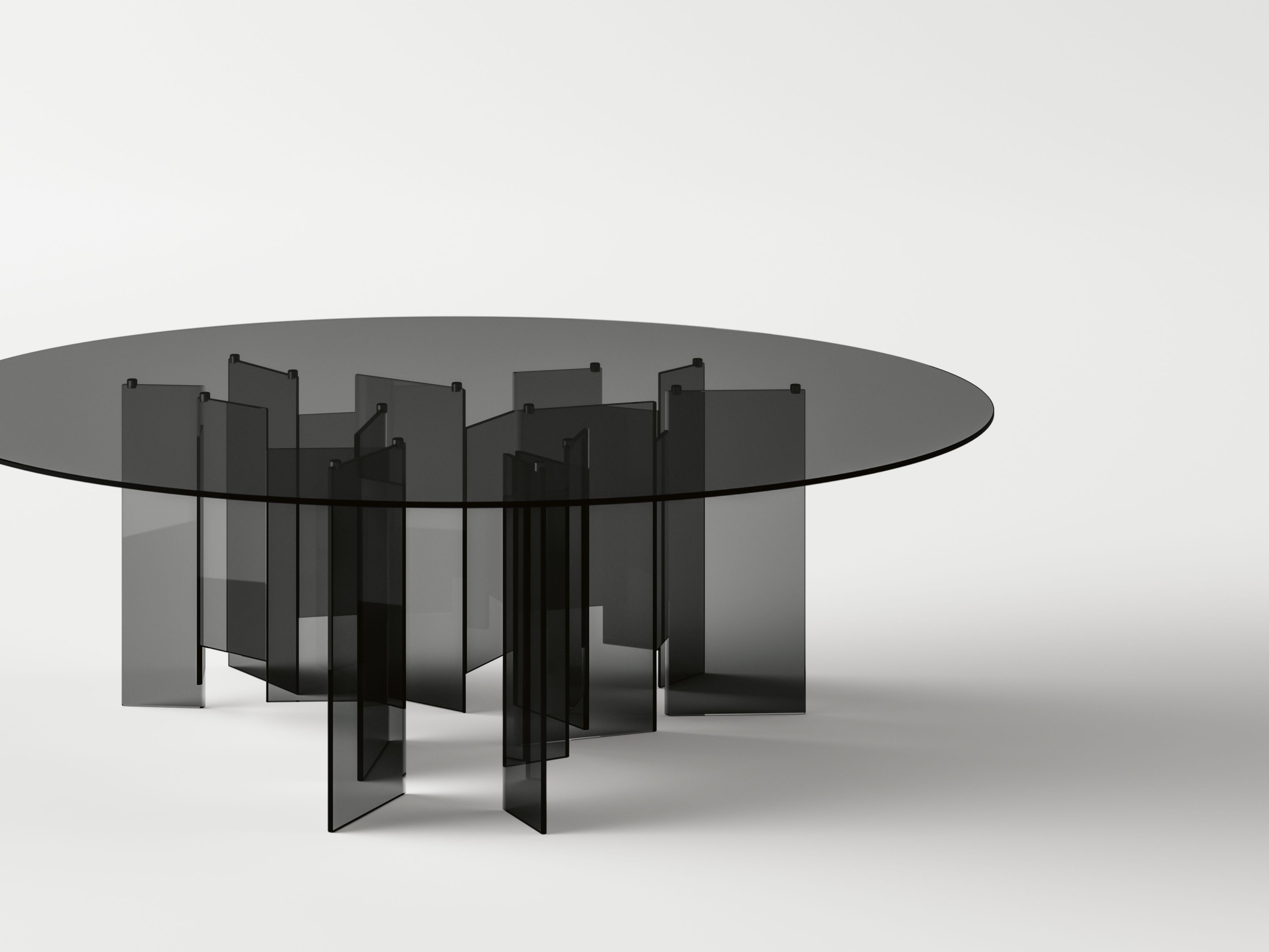 Круглый стол из закаленного стекла Tonelli Design ARCH-00092856