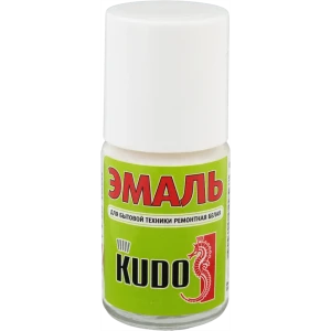 Эмаль KUDO для реставрации бытовой техники с кистью, белая 15 мл 82492027