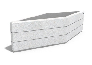 Низкая бетонная плантатор