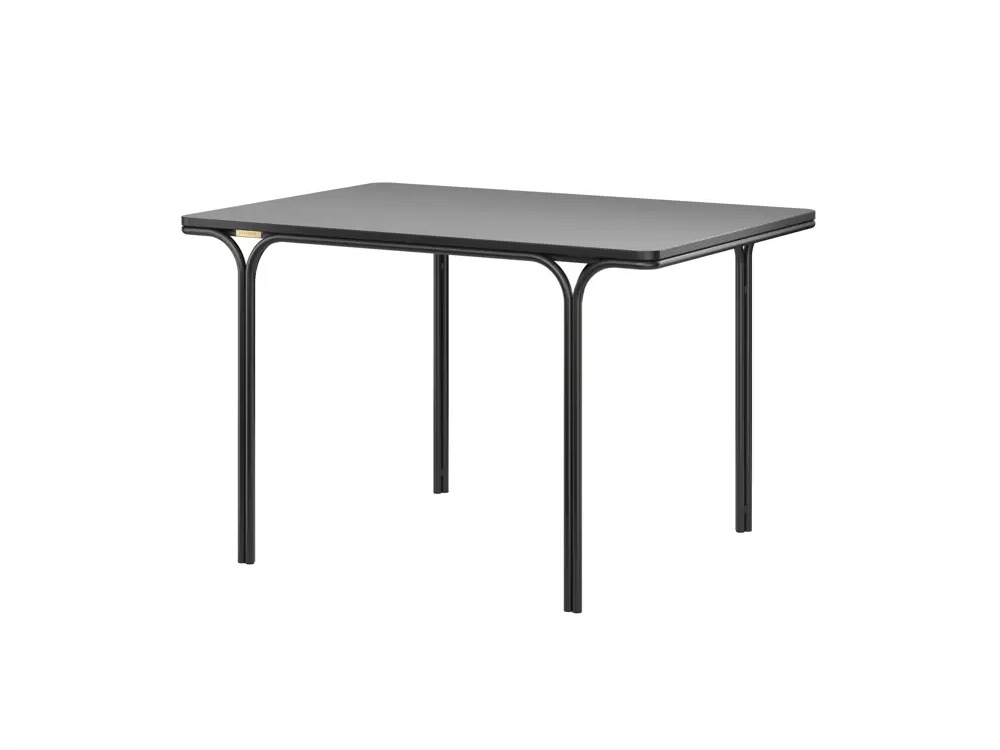 91054072 Кухонный стол квадратный Latitude 120-120x85x75 см сталь цвет черный STLM-0874487