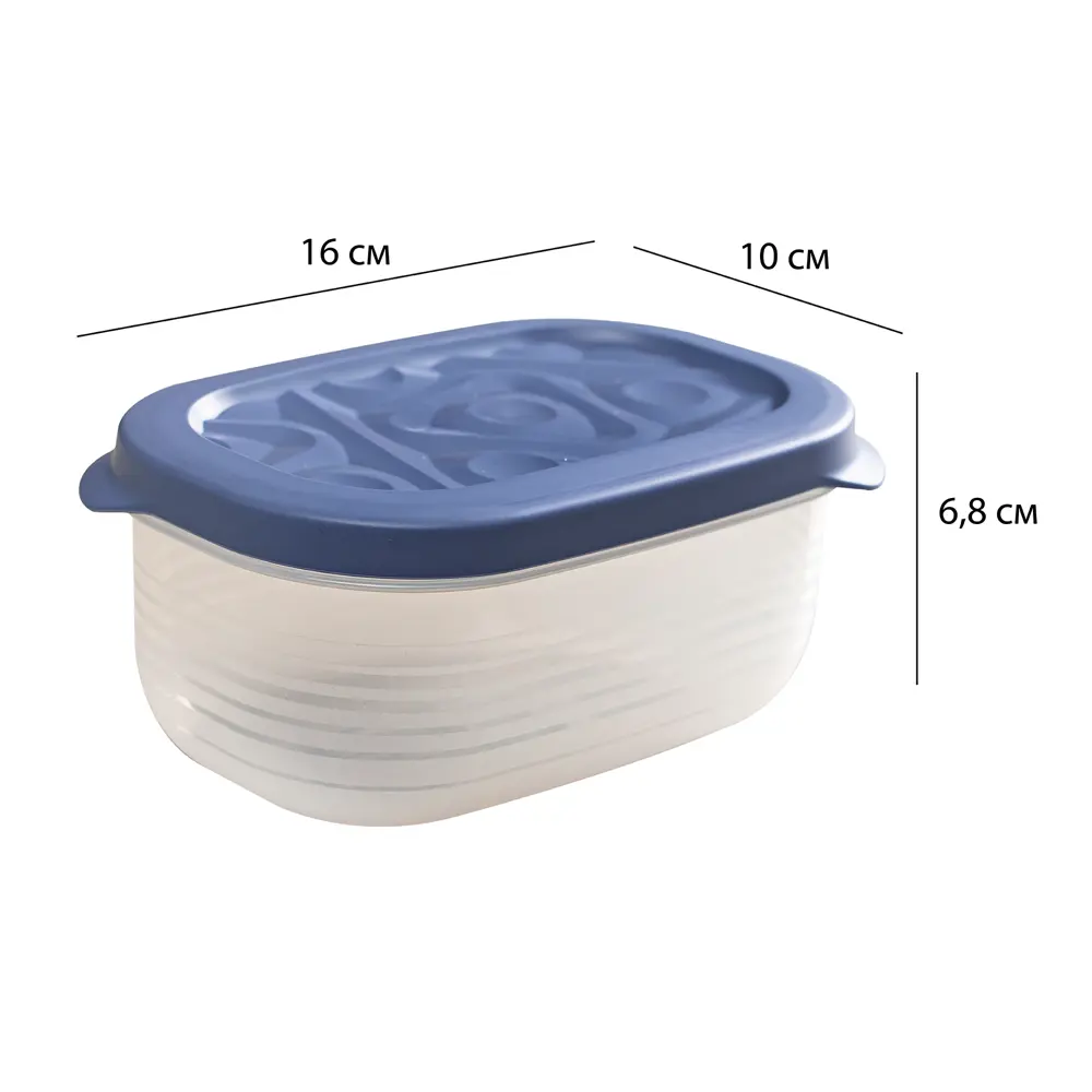 Контейнер для пищевых продуктов Флексо 650 мл полипропилен синий 2 шт Santreyd STLM-2047330 - Вид №1