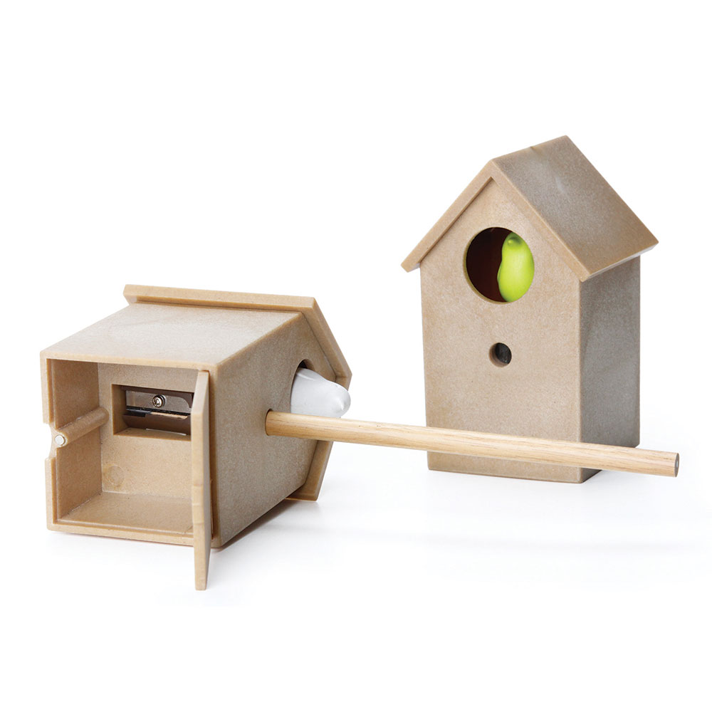 QL10234-BN-GN Точилка cuckoo дерево-зелёный Qualy  - Вид №3