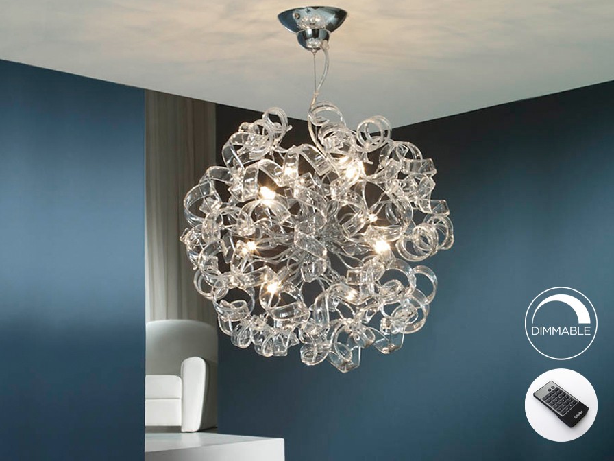 090046 Круглая люстра 8L прозрачный DIM Schuller Nova