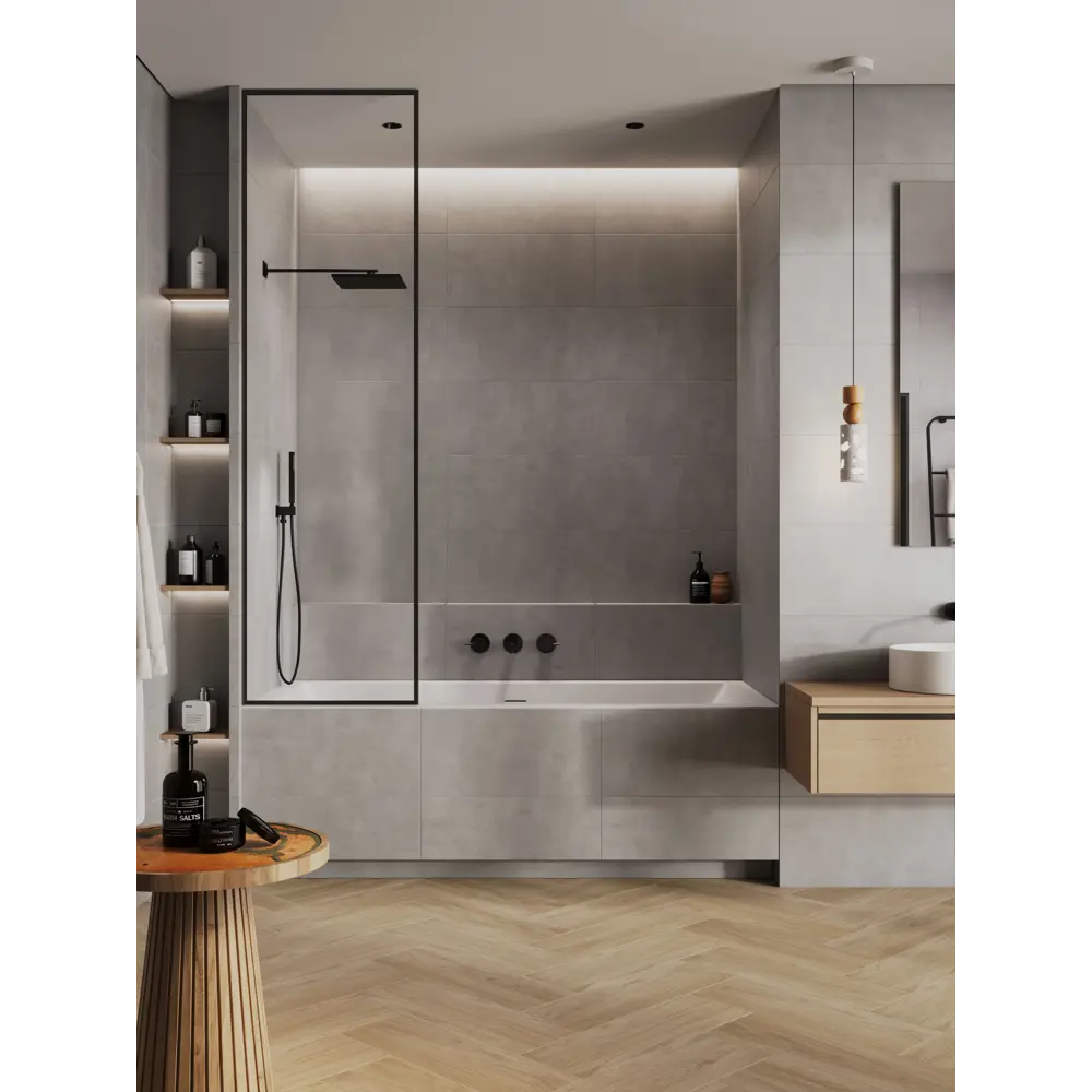 Плитка настенная Betone 30x60 см 1.44 м² матовая цвет серый Santreyd STLM-2076392 - Вид №3