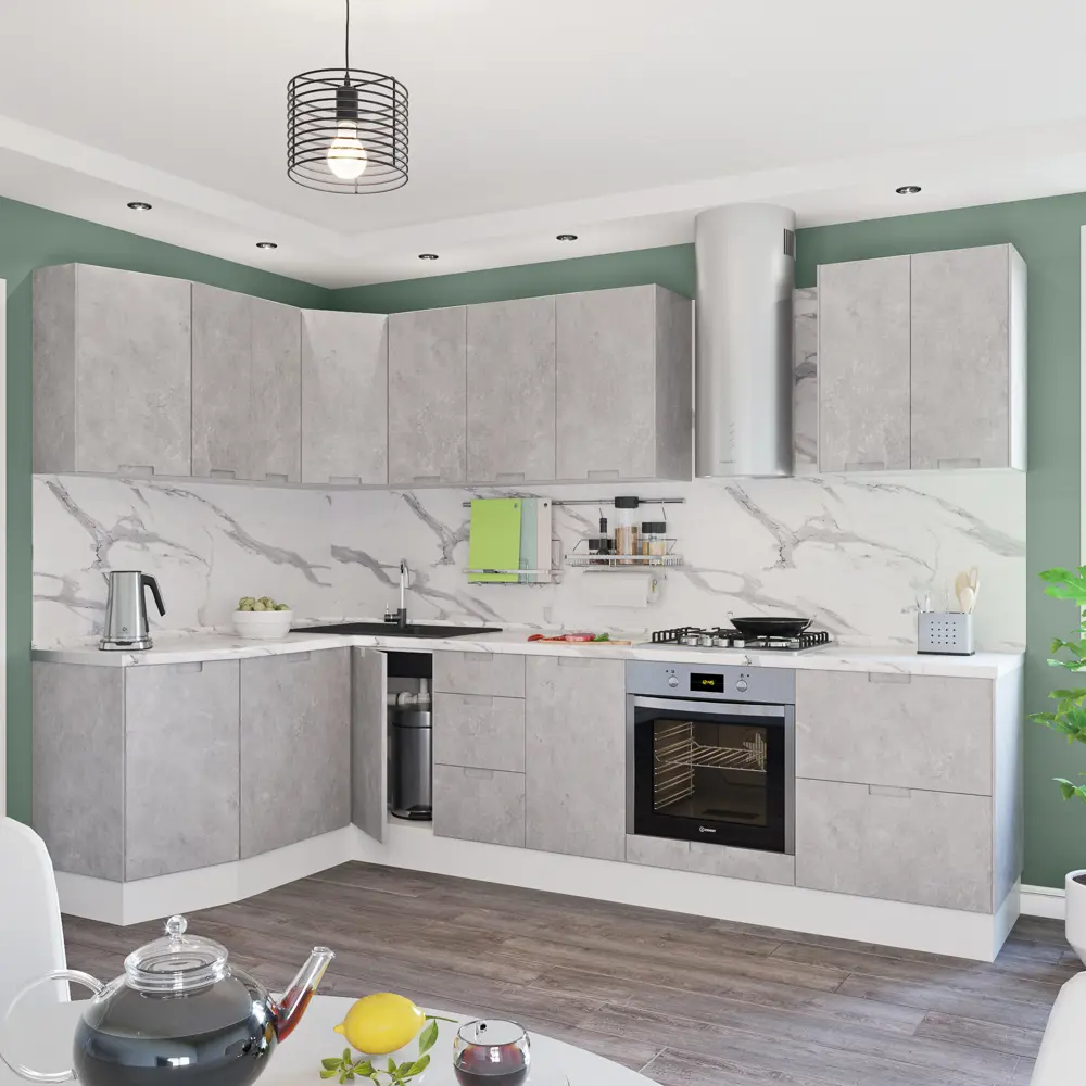 Фасад для кухонного шкафа Берлин 44.7x76.5 см Delinia ID МДФ цвет серый STLM-2194006 - Вид №7