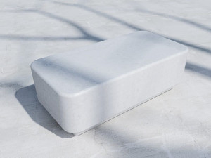 Прямоугольный стол для общественных пространств из армированного волокнистого бетона