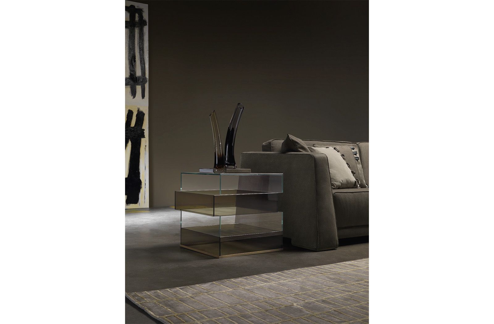 Квадратный журнальный столик из матового стекла Gianfranco Ferré Home Jenga ARCH-00101092 - Вид №4