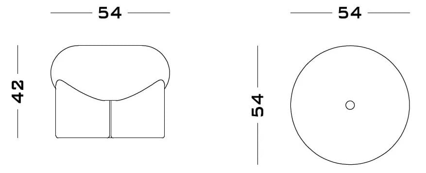 Круглый пуф из ткани Secolo OLLIE ARCH-00143522 - Вид №6