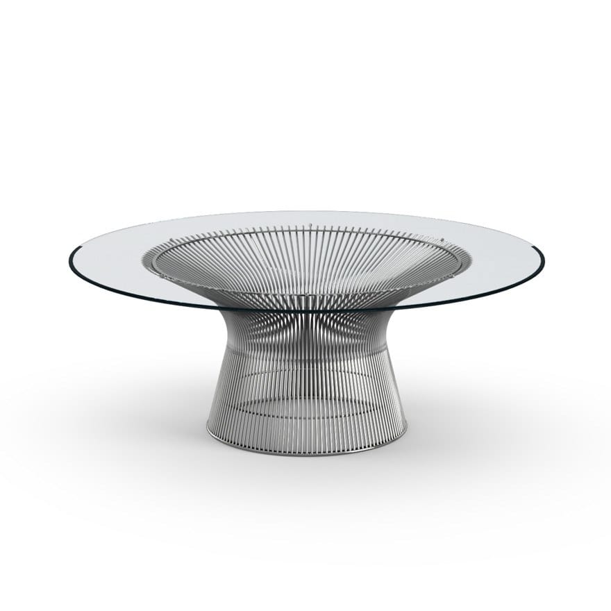 Круглый стол из стали и хрусталя Knoll Platner ARCH-00076368 - Вид №5