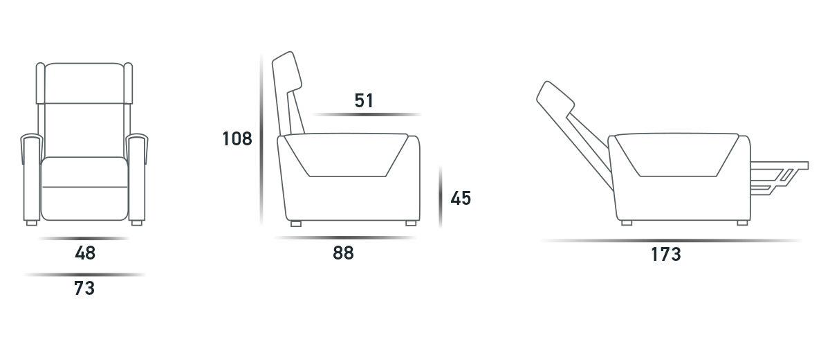 Кресло-Подъемник Lift-Relax 1 Motor Spaziorelaxitalia  Nizza Nizza Lift-Relax 1 Motor - Вид №4