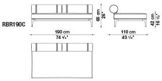 B&B Italia Outdoor Садовый диван из ткани с шезлонгом Ribes sun-id-1471587 - Вид №25