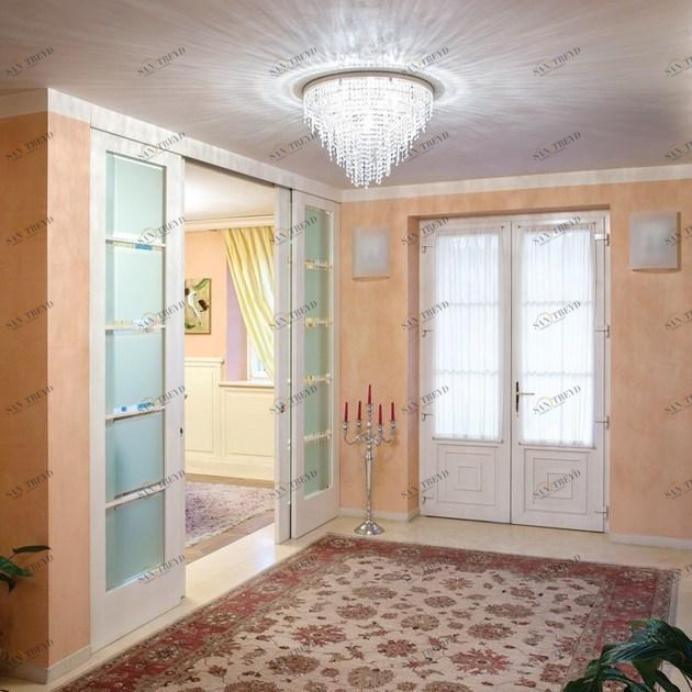 MULTIFORME Стеклянный потолочный светильник с кристаллами Crystal dream sun-id-1411803