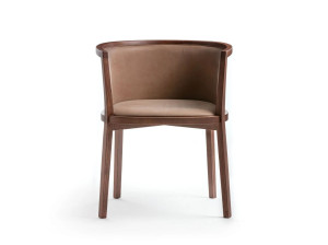 Деревянный мягкий стул с подлокотниками