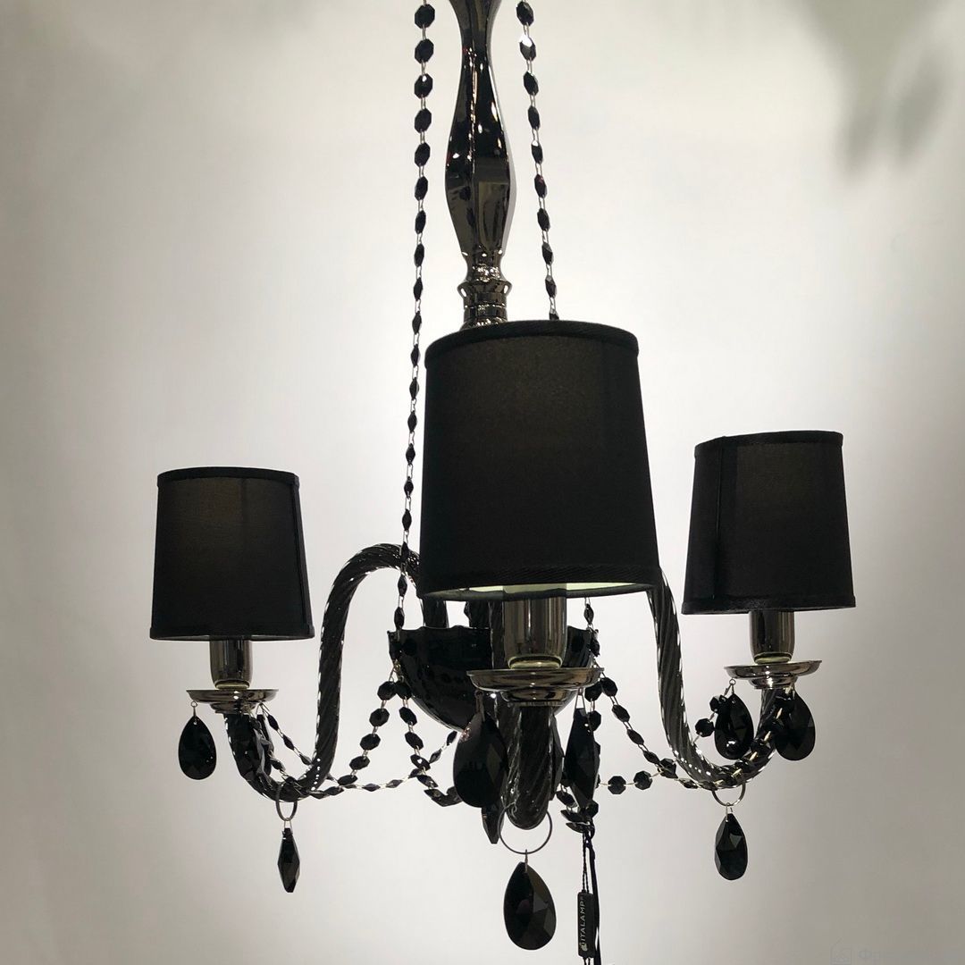 Italamp 445/3 cr.nero/SW strass/bla люстра подвесная 75099