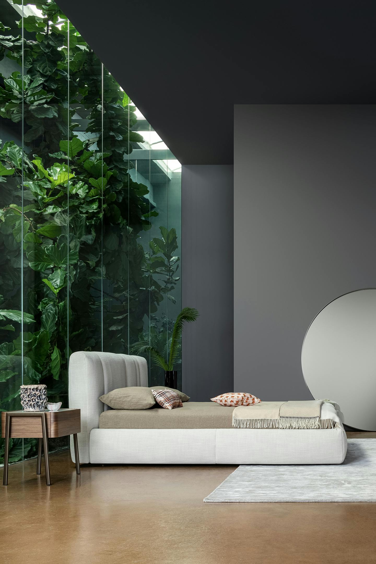 Двуспальная мягкая кровать из ткани BONALDO RIGOLETTO ARCH-00073650 - Вид №3