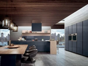 GD Arredamenti Модульная стеклянная кухня с островом Evolution