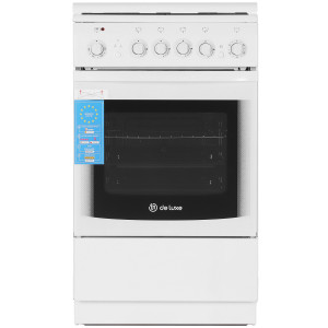 1186042 Комбинированная плита De Luxe 5040.20ГЭ (КР) ЧР белый
