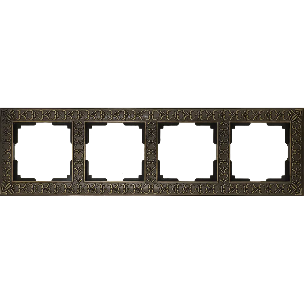 Рамка для розеток и выключателей Werkel Antik 4 поста, цвет бронза STLM-2202756