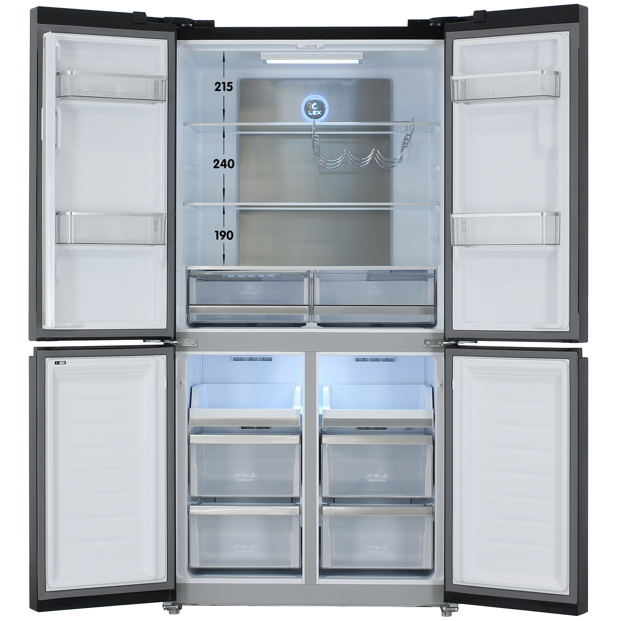 9009746 Холодильник многодверный   LEX LCD505BLID черный STDN-0151320 - Вид №1