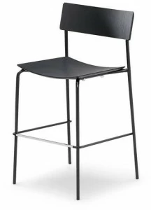 Midj Табурет кухонный деревянный со спинкой Mito