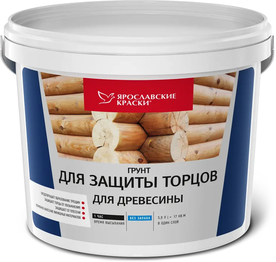 Грунт Ярославские Краски для защиты деревянных торцов 5 л 18560381