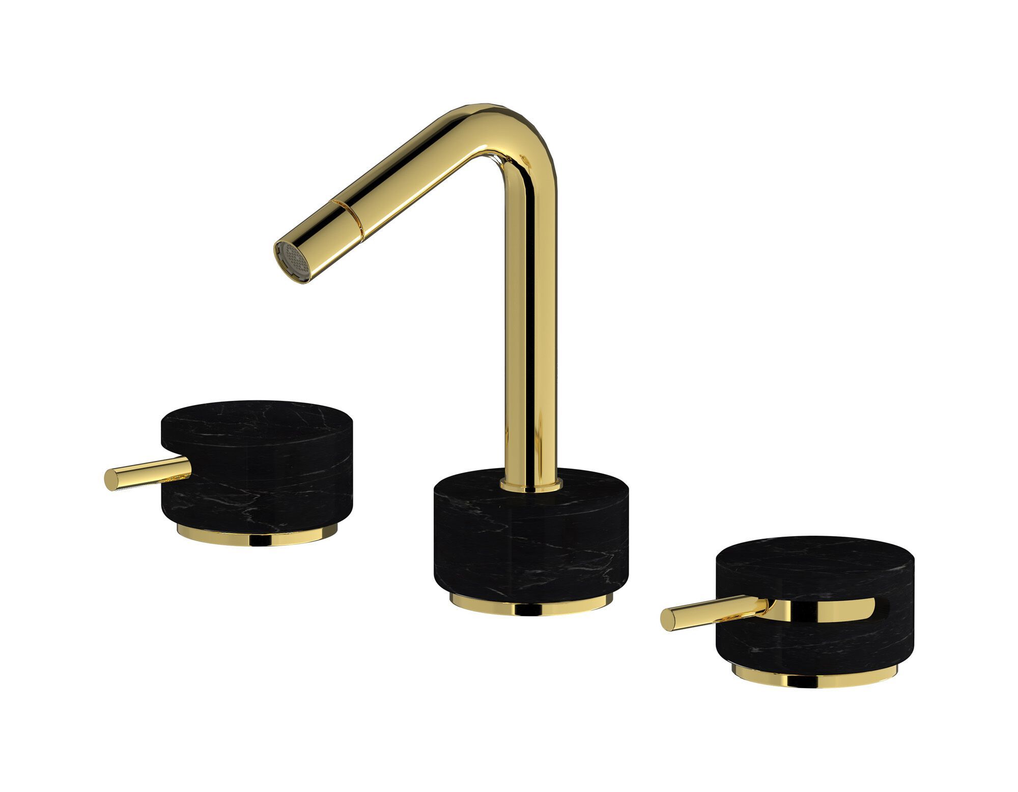 Смеситель для биде с 3 отверстиями для мраморной столешницы с автоматическим сливом IB мрамор + мрамор Elle ARCH-00121920 - Вид №15